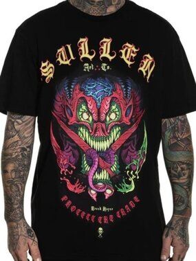 Hip Hop 90s Retro T-shirt Sullen - Hofer Badge  T-shirt  249